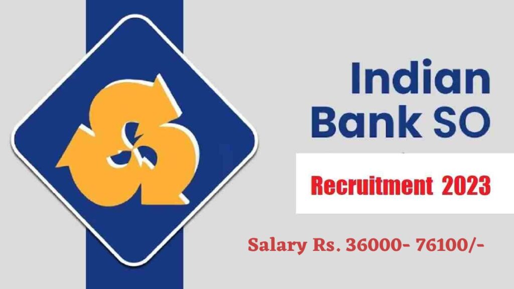 Indian Bank recruitment 2023