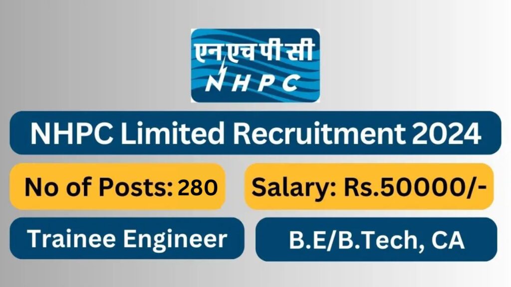 NHPC TE Recruitment 2024