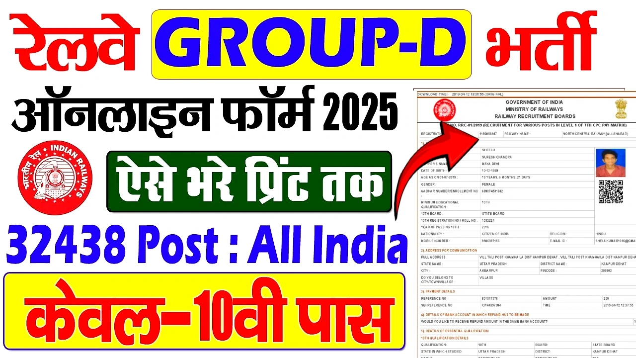 Railway Group D New Vacancy Apply Online