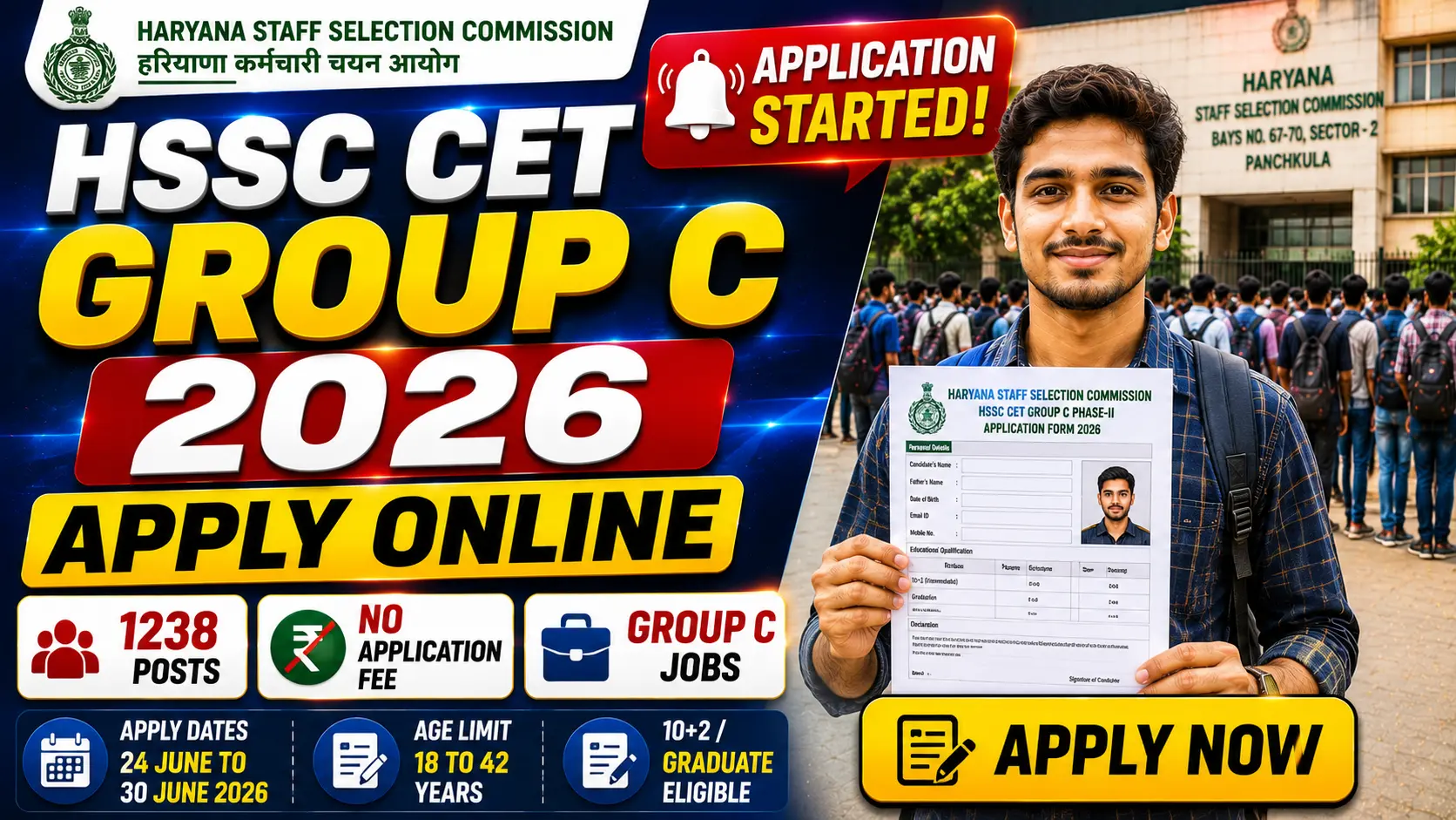 Haryana HSSC CET Group C Phase II 2026