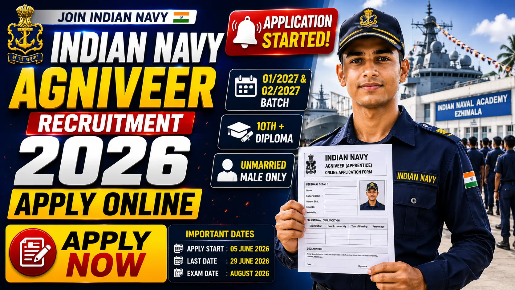 Indian Navy Agniveer Apprentice Recruitment 2026